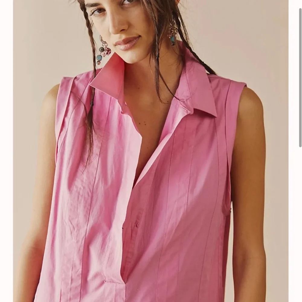 Free People Sleeveless Pink Mini Dress